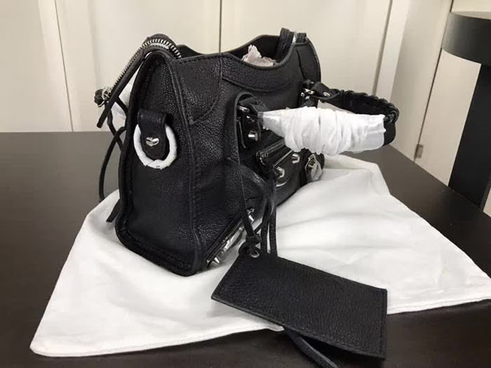 BALENCIAG巴黎世家 原單品質 經典機車 原版山羊皮銀邊 包邊五金款 手提肩背斜挎包  BL1415